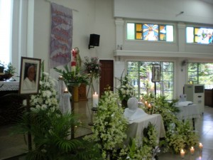 The urn with ashes of Sr. Mary Assumption Ocampo RGS