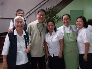 Good Shepherd Sisters, Regina Kuizon and Luis Antonio Cardinal Tagle